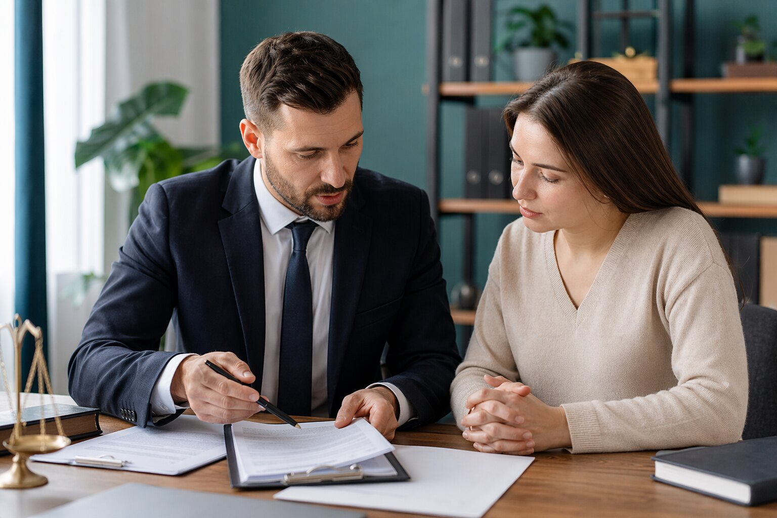 Юрист объясняет клиенту маршрут банкротства