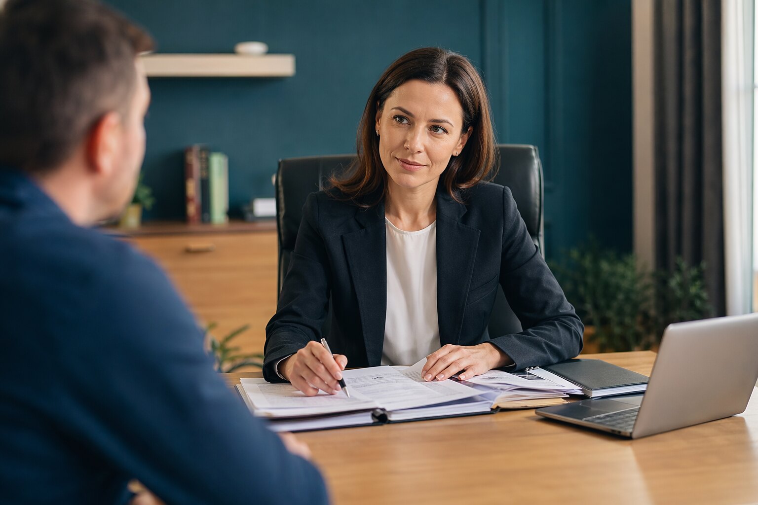 Юрист лично разбирает документы клиента по банкротству